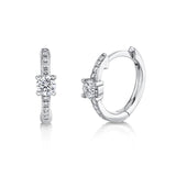 0.25CT 14K W/G DIAMOND HUGGIE EARRING