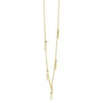 0.09CT 14K Y/G DIAMOND CROSS NECKLACE