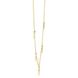 0.09CT 14K Y/G DIAMOND CROSS NECKLACE