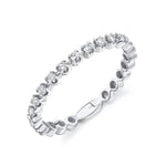 0.18CT 14K W/G DIAMOND LADYS BAND