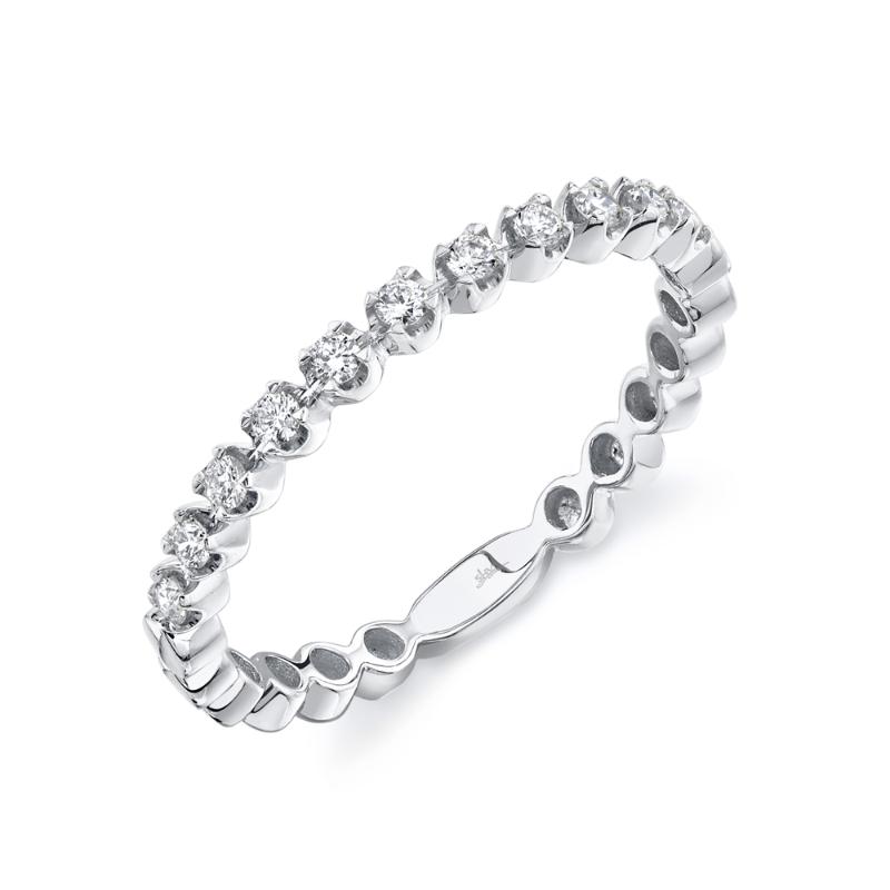 0.18CT 14K W/G DIAMOND LADYS BAND