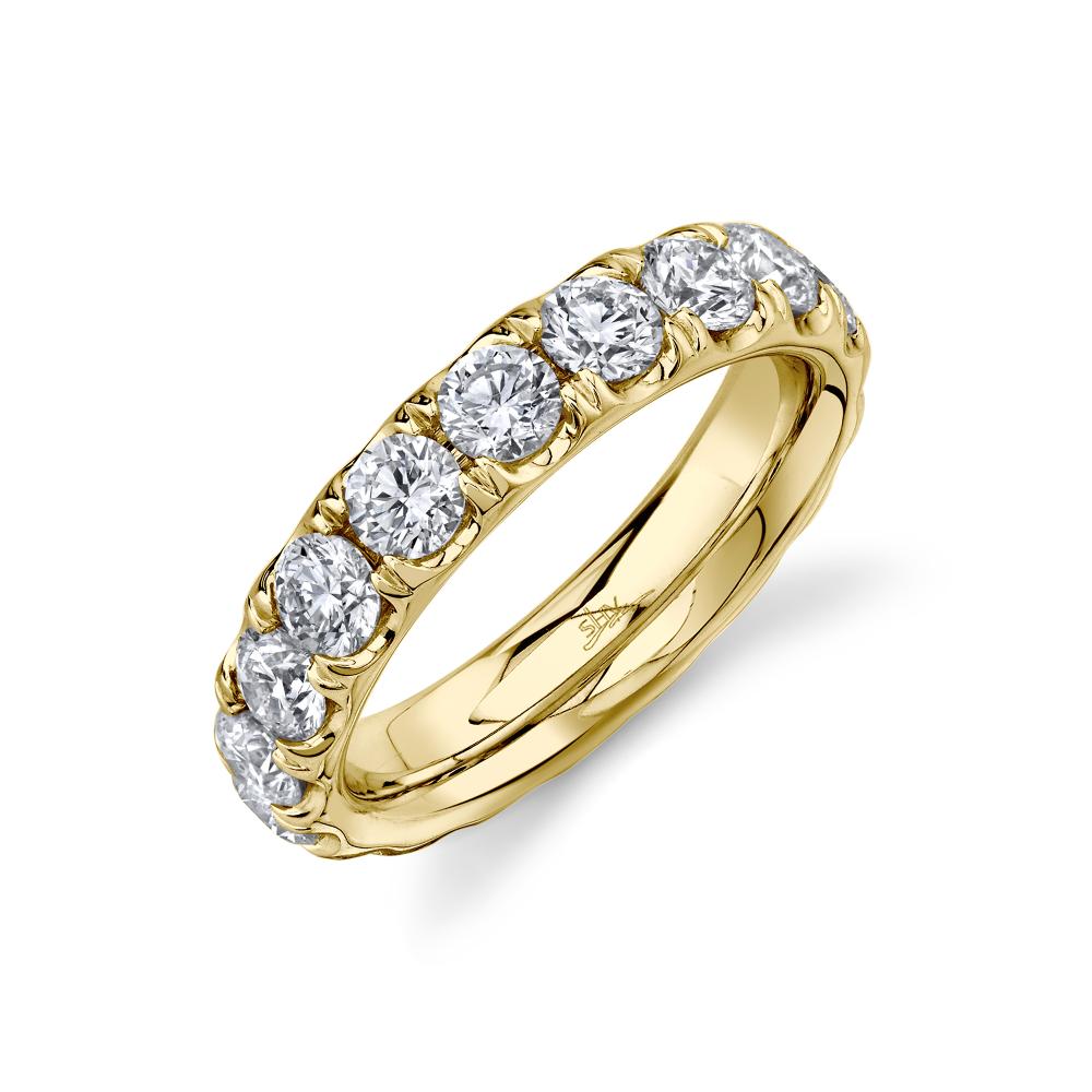 3.30CT 14K Y/G DIAMOND ETERNITY BAND SZ 7