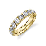 3.30CT 14K Y/G DIAMOND ETERNITY BAND SZ 7