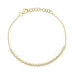 0.31CT 14K Y/G DIAMOND CROWN SETTING BRACELET