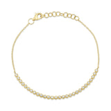 0.31CT 14K Y/G DIAMOND CROWN SETTING BRACELET