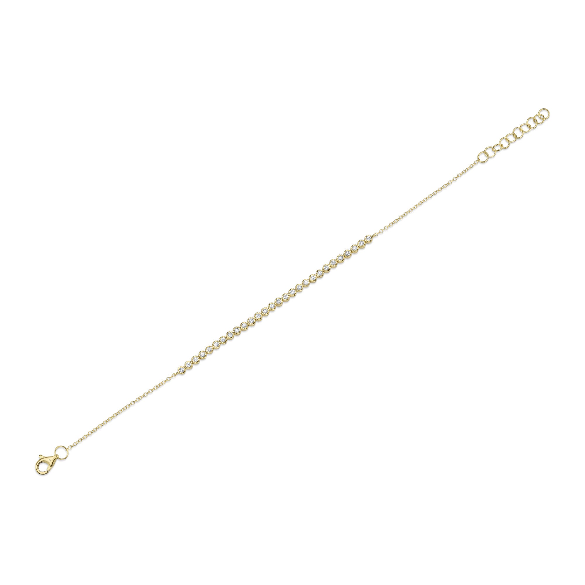 0.31CT 14K Y/G DIAMOND CROWN SETTING BRACELET