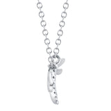 0.03CT 14K W/G DIAMOND DRAGONFLY MATTE NECKLACE