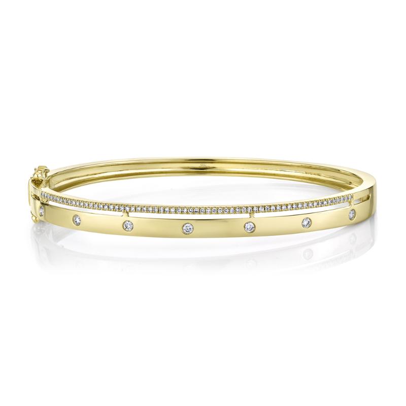 0.34CT 14K Y/G DIAMOND BANGLE