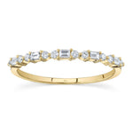 0.25CT 14K Y/G DIAMOND BAGUETTE BAND