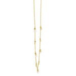 0.04CT 14K Y/G DIAMOND & CULTURED PEARL NECKLACE