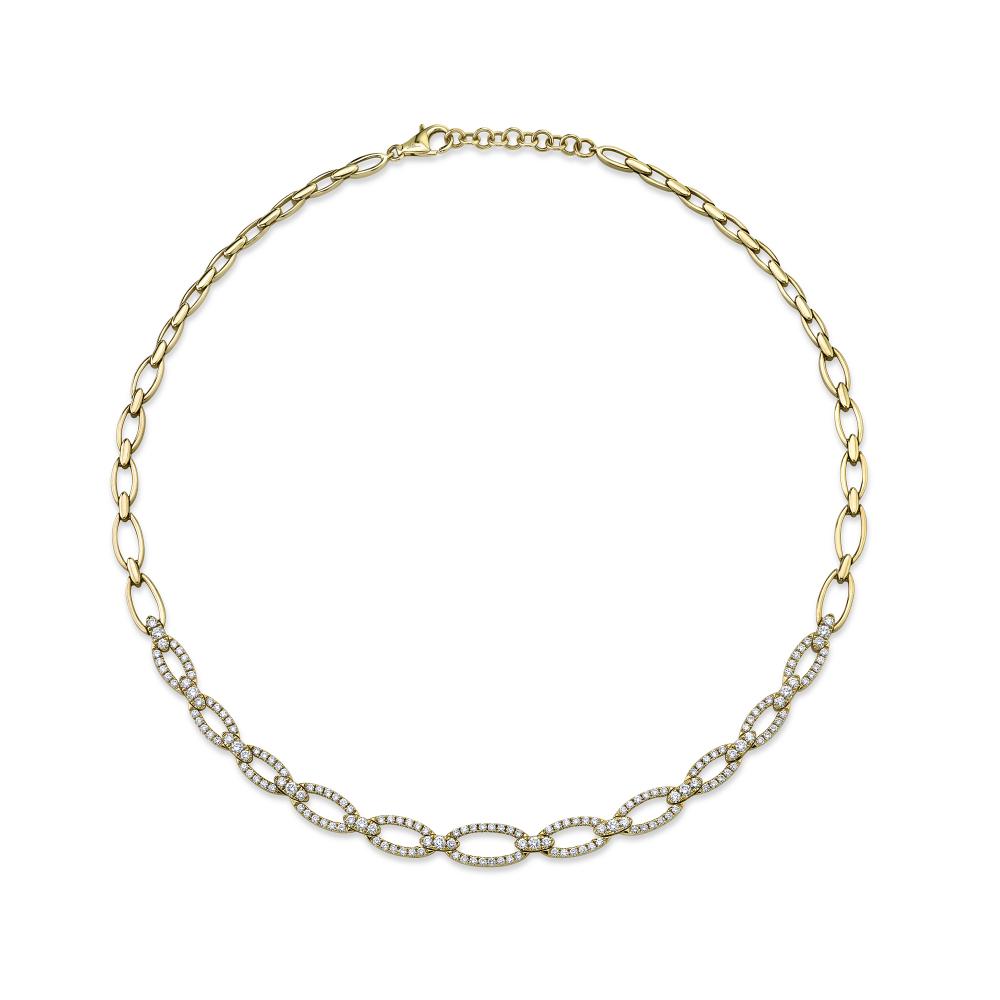 2.53CT 14K Y/G DIAMOND LINK NECKLACE