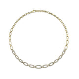 2.53CT 14K Y/G DIAMOND LINK NECKLACE