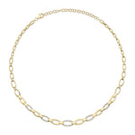 0.74CT 14K Y/G DIAMOND LINK NECKLACE
