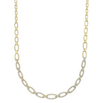 2.53CT 14K Y/G DIAMOND LINK NECKLACE