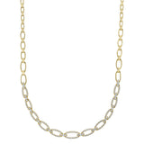 2.53CT 14K Y/G DIAMOND LINK NECKLACE
