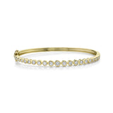 1.07CT 14K Y/G DIAMOND BEZEL BANGLE