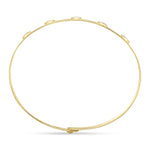 0.41CT 14K Y/G DIAMOND MARQUISE BEZEL LATCH LOCK BANGLE
