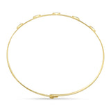 0.41CT 14K Y/G DIAMOND MARQUISE BEZEL LATCH LOCK BANGLE