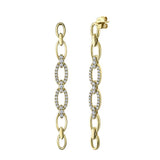 1.07CT 14K Y/G DIAMOND LINK EARRING