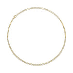 3.53CT 14K Y/G DIAMOND BEZEL TENNIS NECKLACE