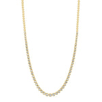 3.53CT 14K Y/G DIAMOND BEZEL TENNIS NECKLACE