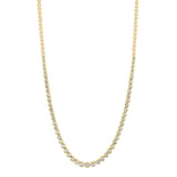 3.53CT 14K Y/G DIAMOND BEZEL TENNIS NECKLACE