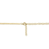 3.53CT 14K Y/G DIAMOND BEZEL TENNIS NECKLACE