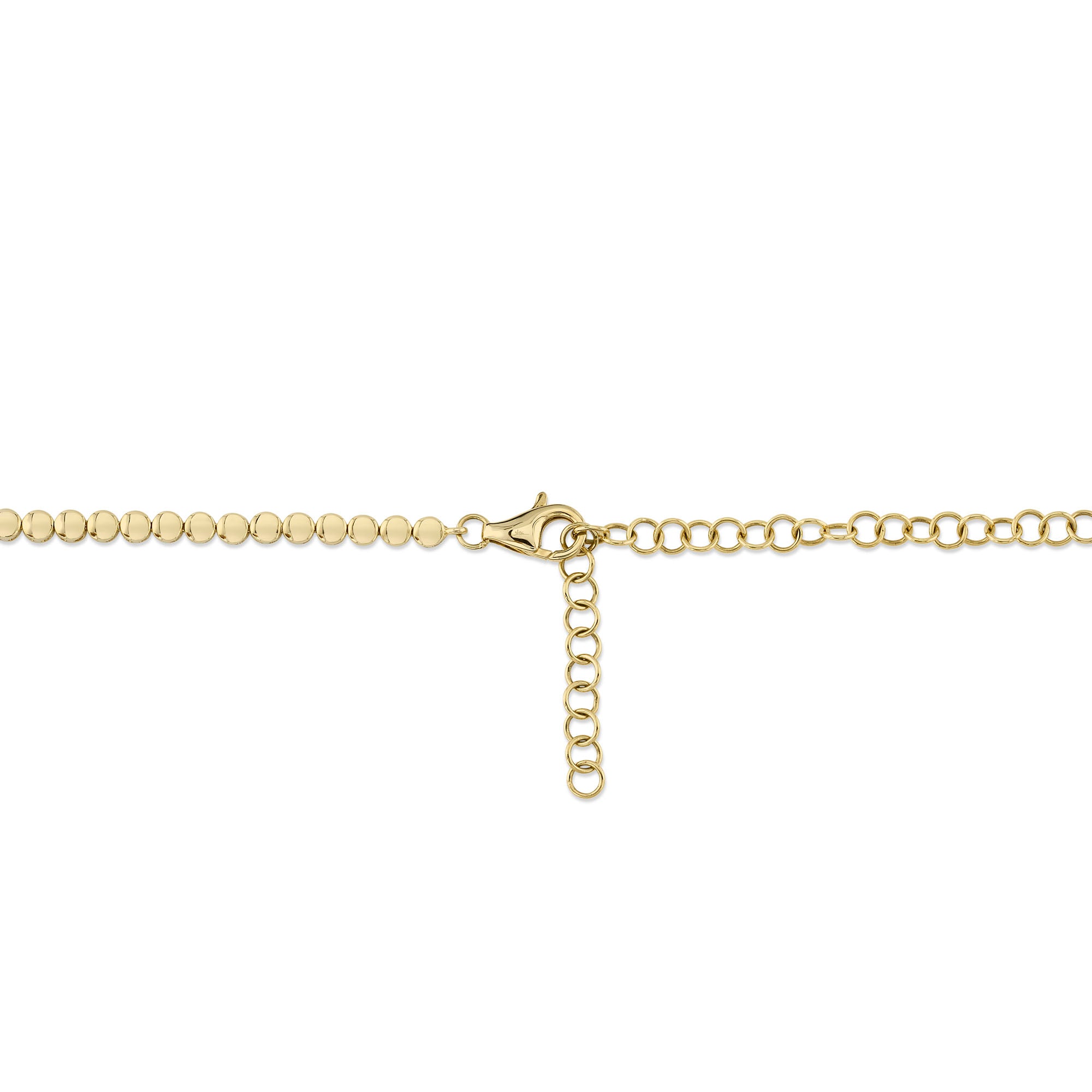 3.53CT 14K Y/G DIAMOND BEZEL TENNIS NECKLACE