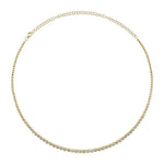 2.00CT 14K Y/G DIAMOND BEZEL TENNIS NECKLACE
