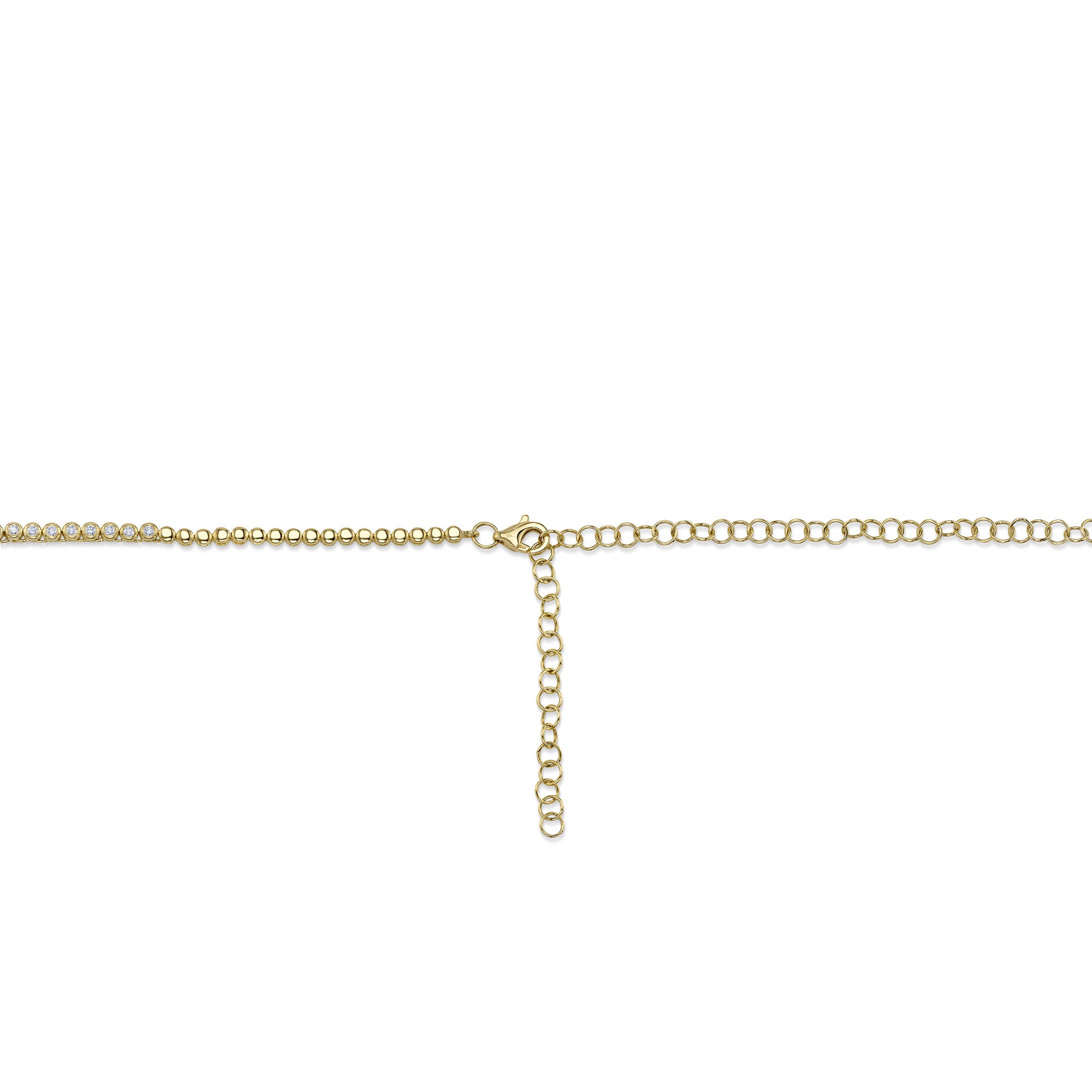 2.00CT 14K Y/G DIAMOND BEZEL TENNIS NECKLACE