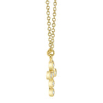 0.08CT 14K Y/G DIAMOND BEZEL CROSS NECKLACE