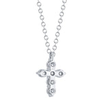 0.25CT 14K W/G DIAMOND CROSS NECKLACE