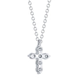 0.25CT 14K W/G DIAMOND CROSS NECKLACE