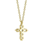 0.25CT 14K Y/G DIAMOND CROSS NECKLACE