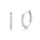 0.26CT 14K W/G DIAMOND OVAL HUGGIE EARRING