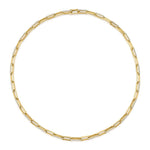 5.68CT 14K Y/G DIAMOND PAPER CLIP LINK NECKLACE