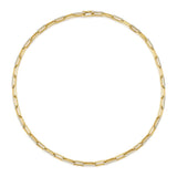 5.68CT 14K Y/G DIAMOND PAPER CLIP LINK NECKLACE