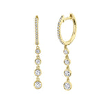0.45CT 14K Y/G DIAMOND BEZEL EARRING