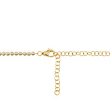 5.70CT 14K Y/G DIAMOND BEZEL TENNIS NECKLACE