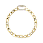 0.23CT 14K Y/G DIAMOND PAPER CLIP LINK BRACELET