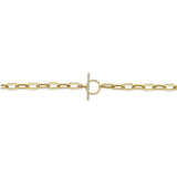 0.13CT 14K Y/G DIAMOND PAPER CLIP LINK  NECKLACE