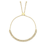 0.36CT 14K Y/G DIAMOND LINK BOLO BRACELET