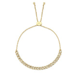 0.36CT 14K Y/G DIAMOND LINK BOLO BRACELET