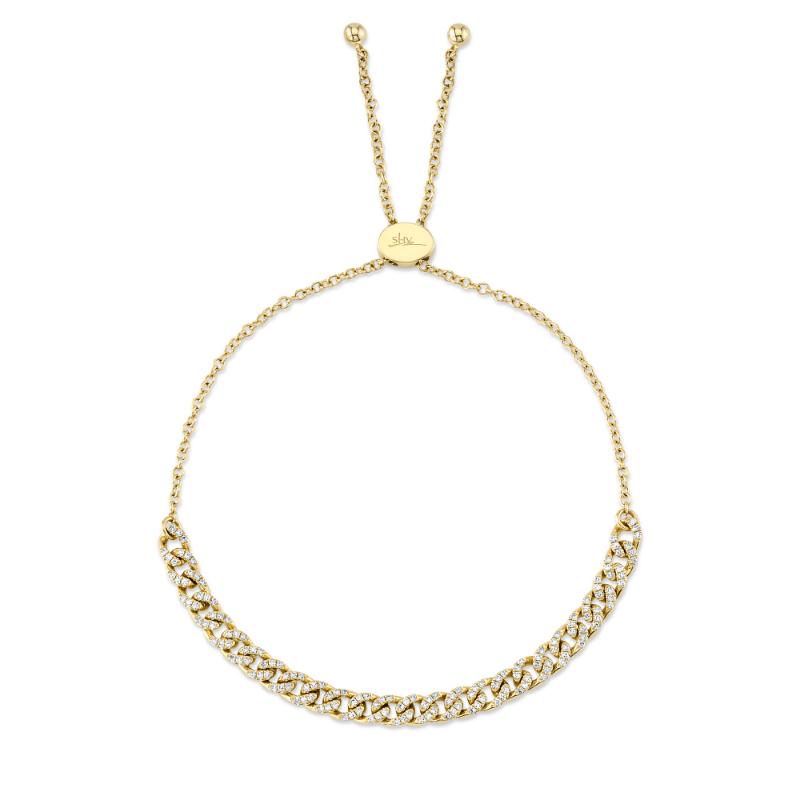 0.36CT 14K Y/G DIAMOND LINK BOLO BRACELET