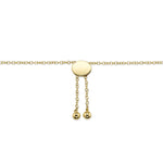 0.36CT 14K Y/G DIAMOND LINK BOLO BRACELET