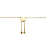 0.36CT 14K Y/G DIAMOND LINK BOLO BRACELET