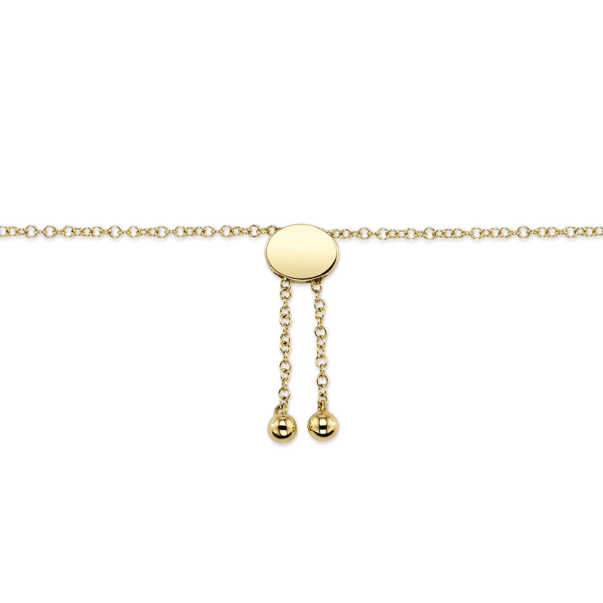 0.36CT 14K Y/G DIAMOND LINK BOLO BRACELET
