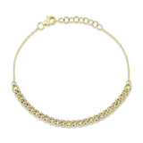 0.36CT 14K Y/G DIAMOND LINK  BRACELET