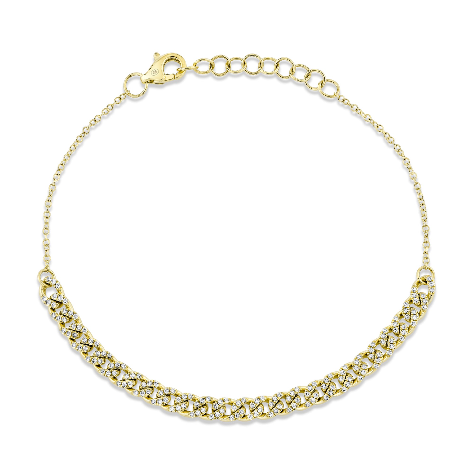 0.36CT 14K Y/G DIAMOND LINK  BRACELET