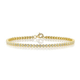 0.64CT 14K Y/G DIAMOND BEZEL TENNIS BRACELET